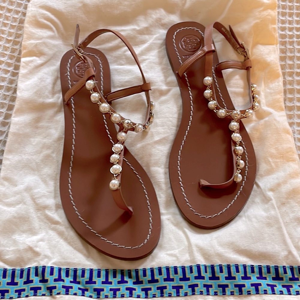 Tory Burch Pearl Thong Sandals size 7.5
